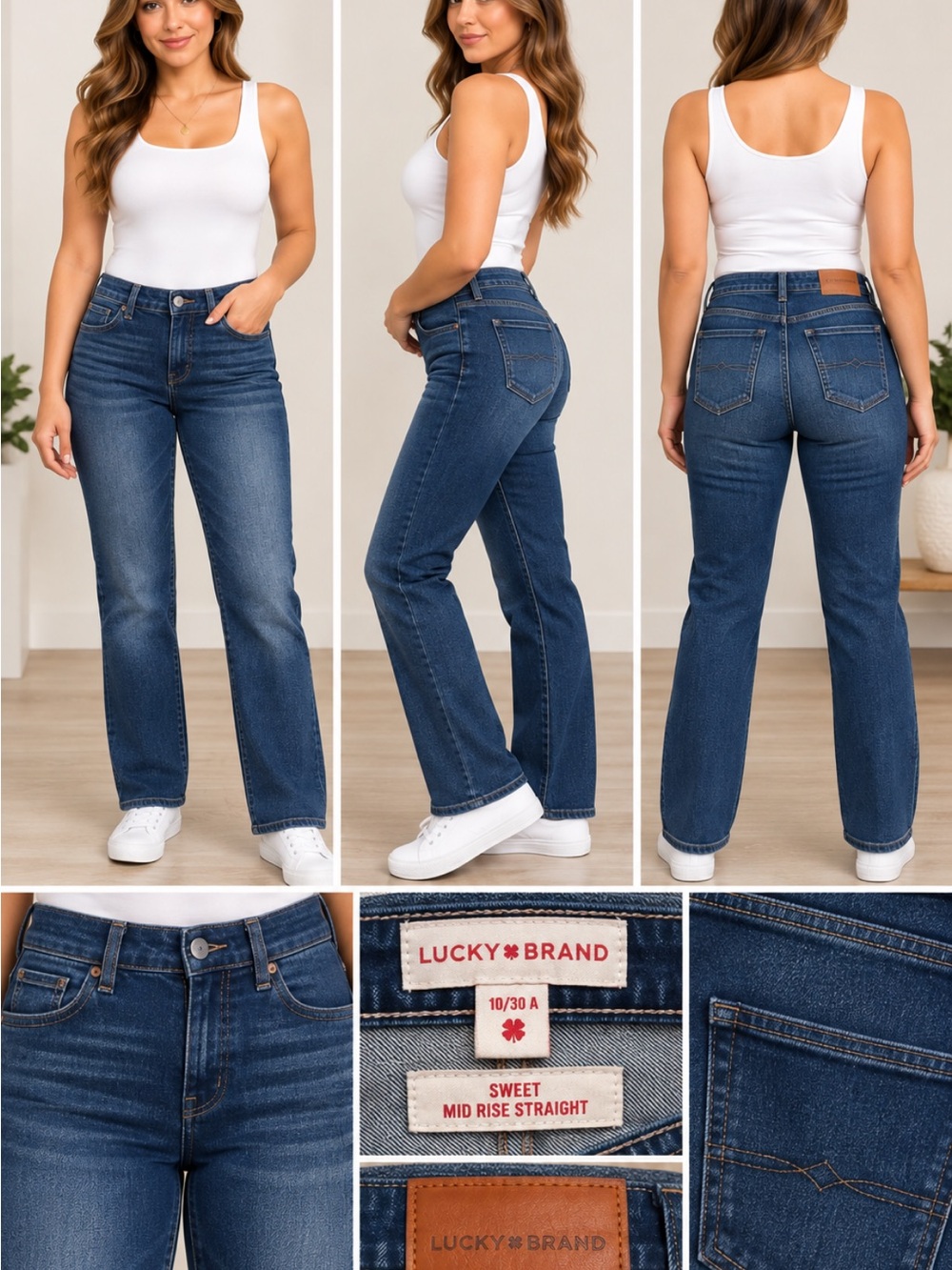 Lucky Brand Women's Straight Leg Blue Jeans